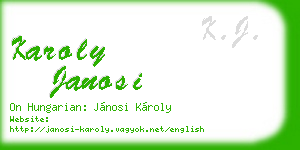 karoly janosi business card